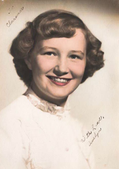 Antique high school senior portrait of a woman