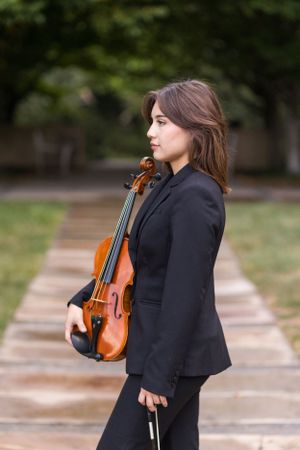 Female High School Senior with a Viola