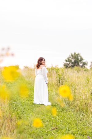 Female High School Senior in a field