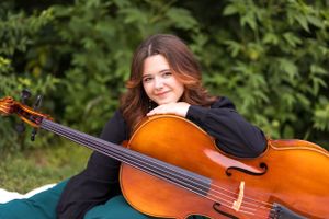 Female High School Senior with a Cello