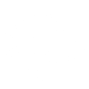 A stylized white wave logo design with a curling spiral shape and dotted elements at the bottom.