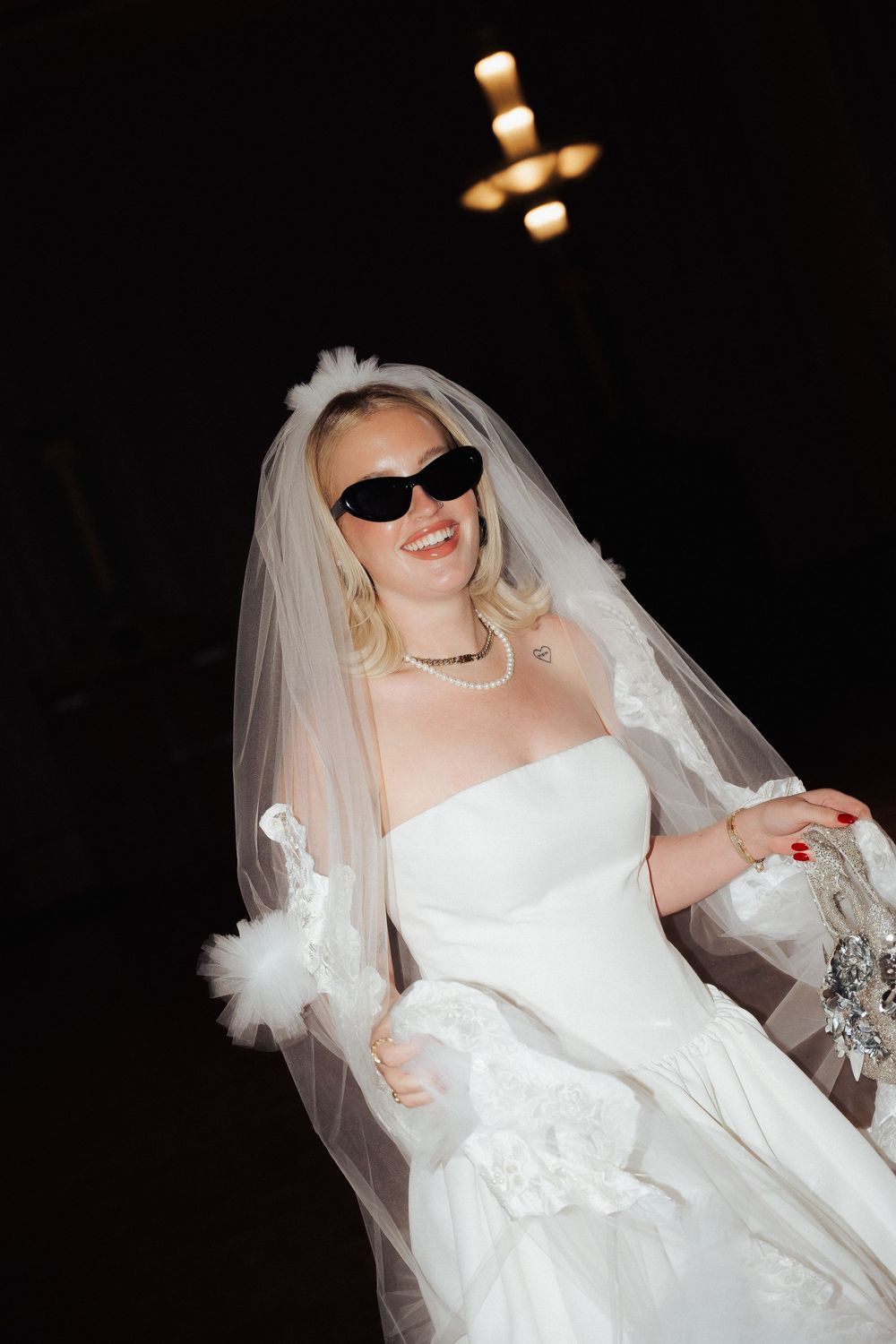 campy bride in a veil