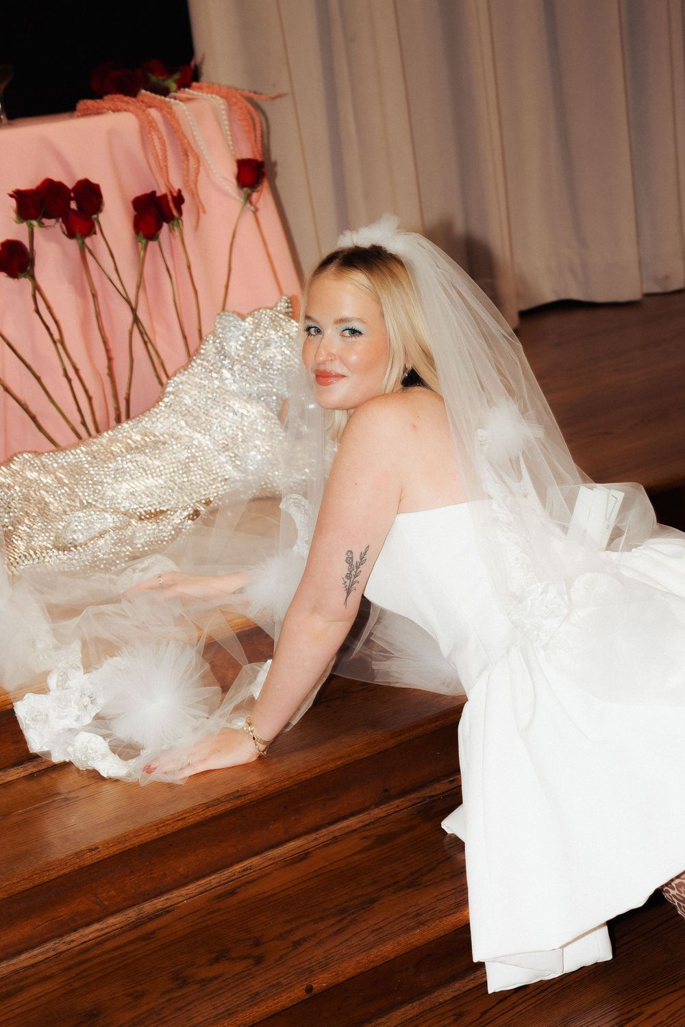 campy bride in a veil