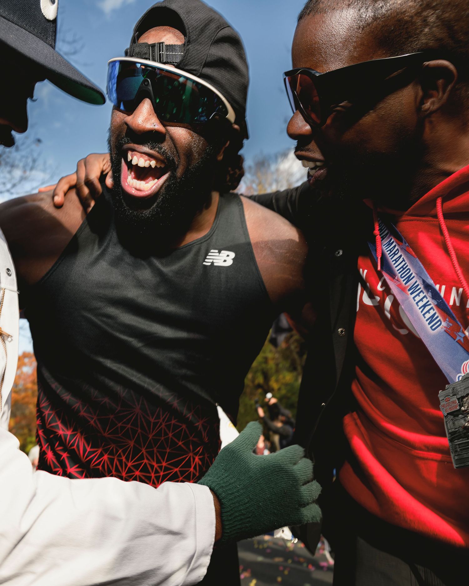 Lululemon x OPAC (Original Propaganda Athletic Club) cheer station at Philadelphia Marathon and Philadelphia Half Marathon 2025.