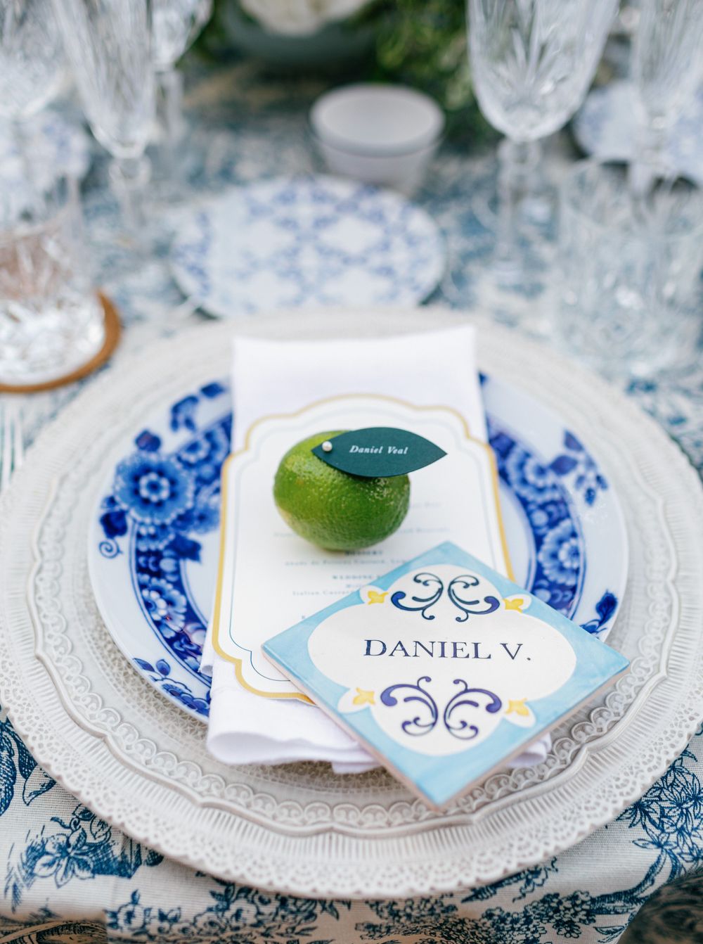 Reception table with elegant decor at Six Senses Douro Valley wedding.