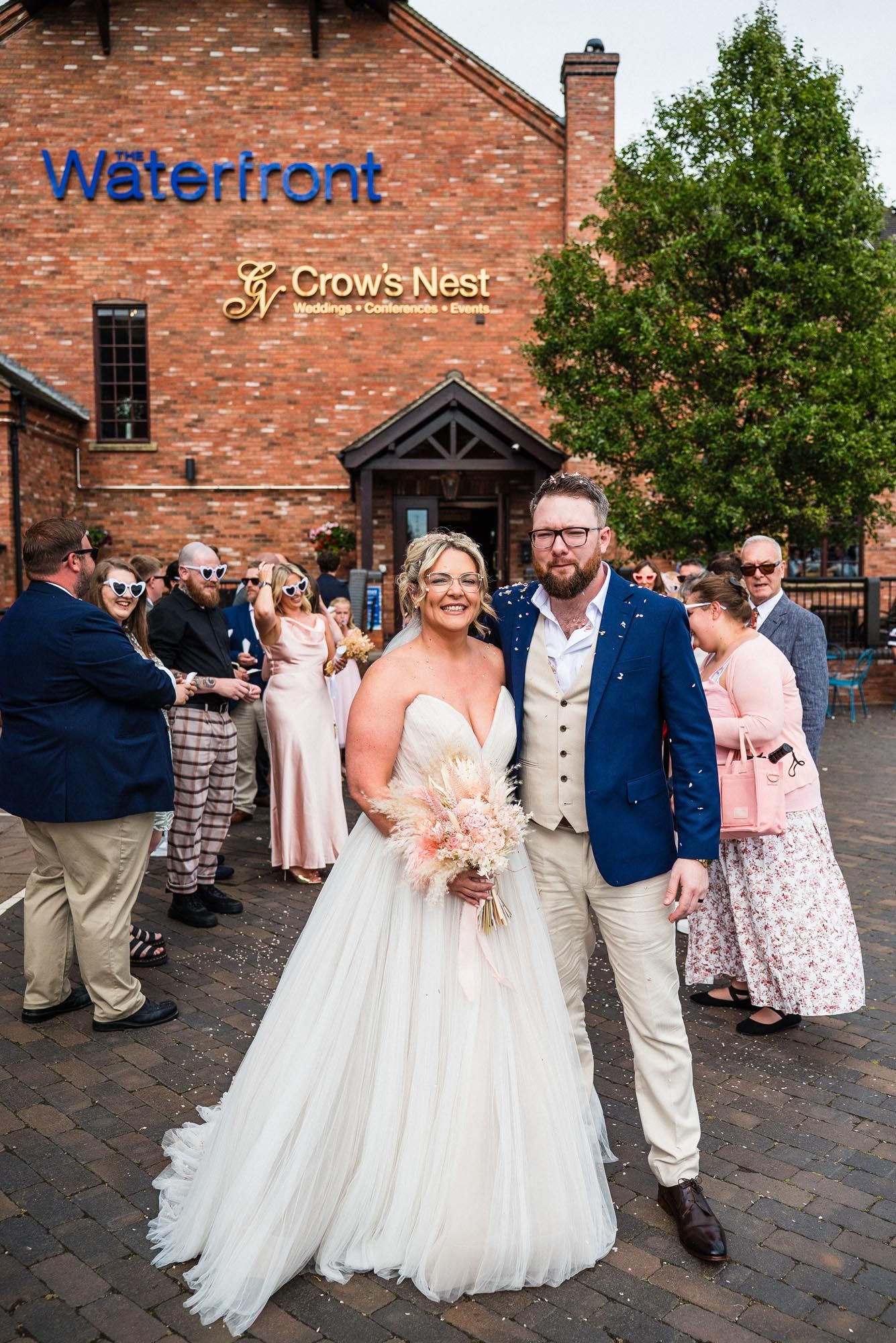 Natural and relaxed budget-friendly wedding photography at The Crows Nest, The Waterfront, Barton Marina