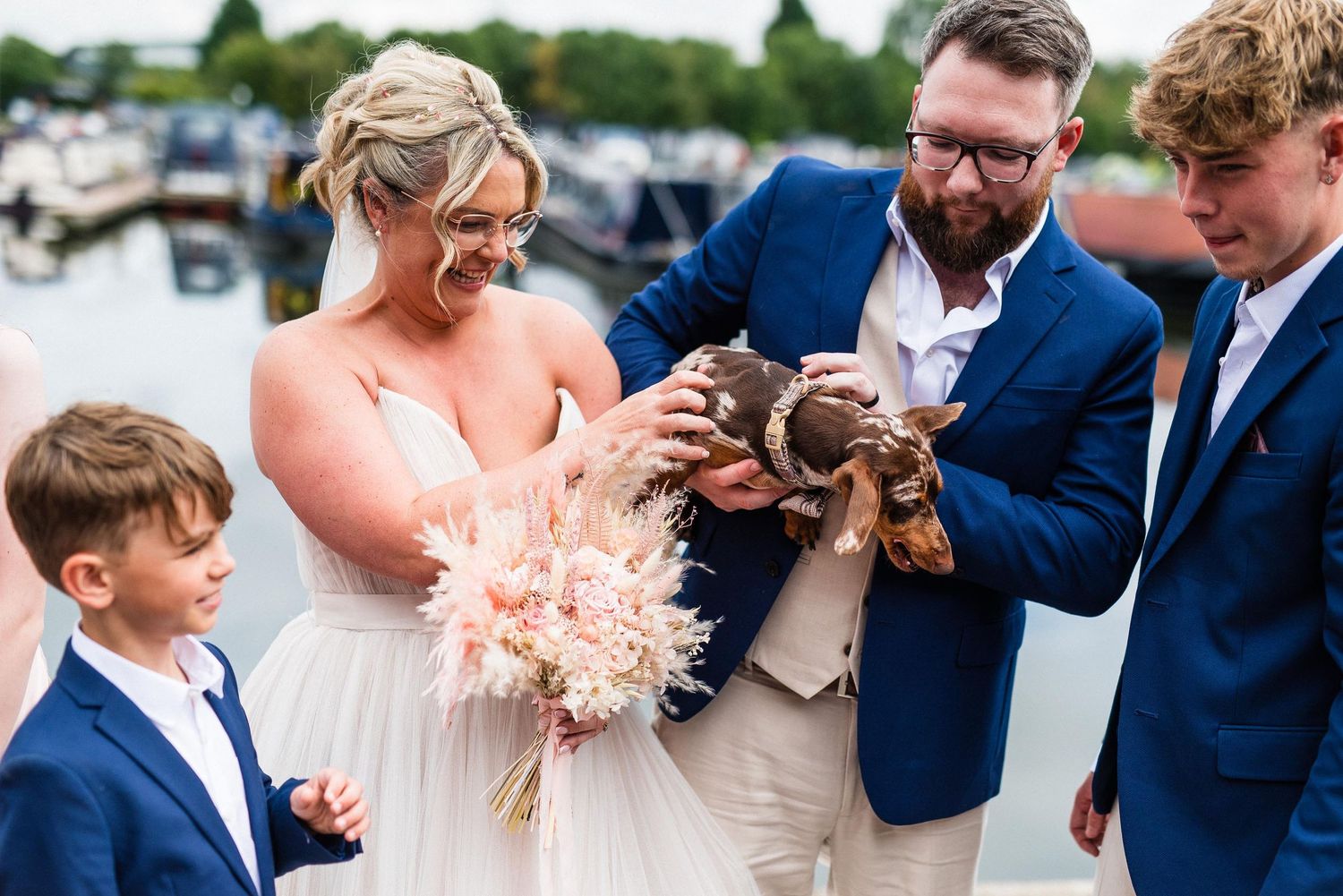 Natural and relaxed budget-friendly wedding photography at The Crows Nest, The Waterfront, Barton Marina