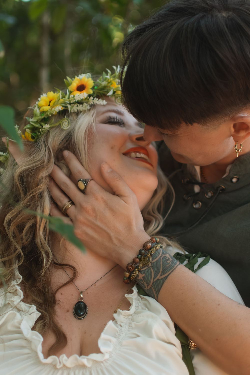 Artistic couples photography inspired by medieval romance in Lutz, Florida.