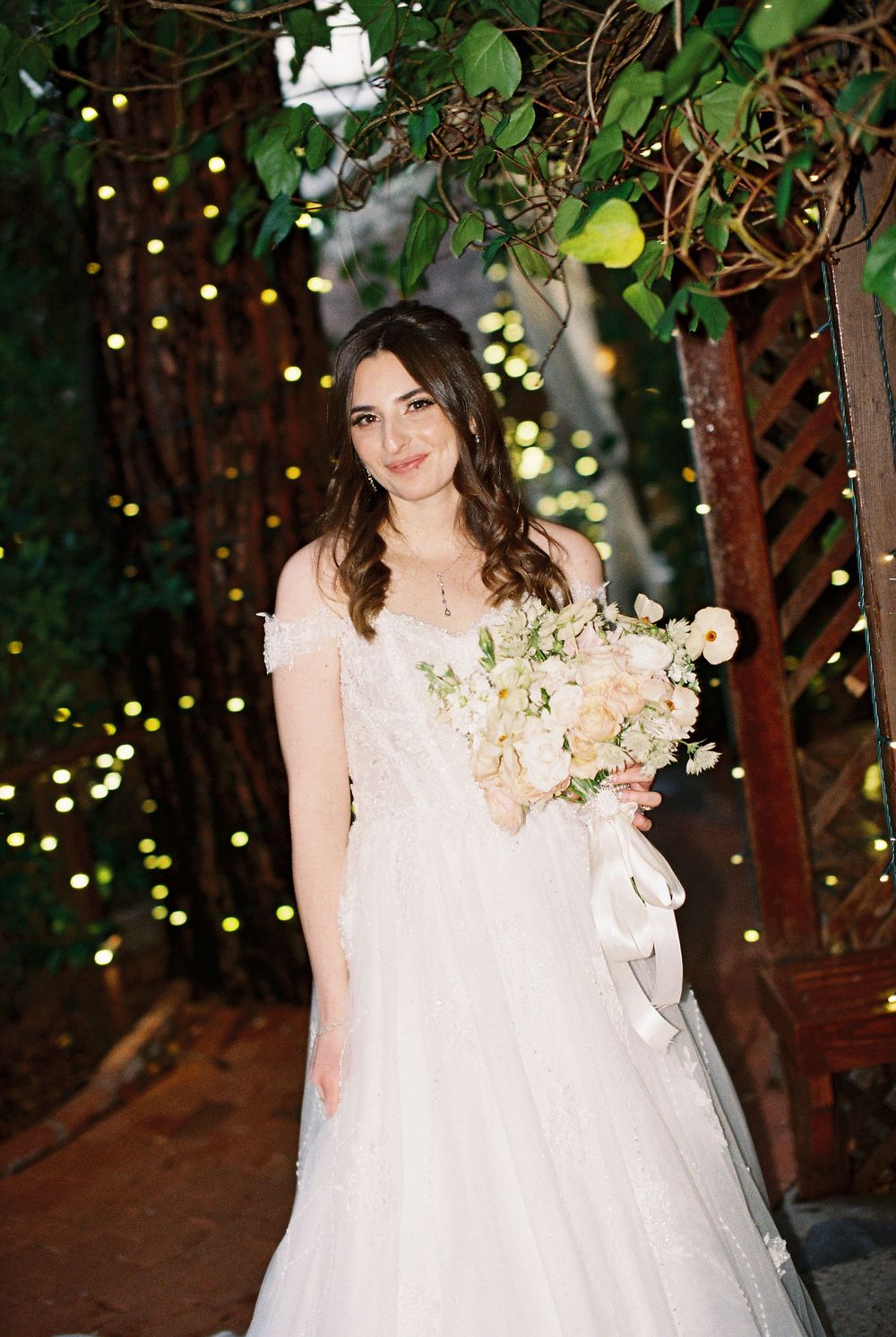 A bride on film photography captured by film photographer serving North Carolina and California.