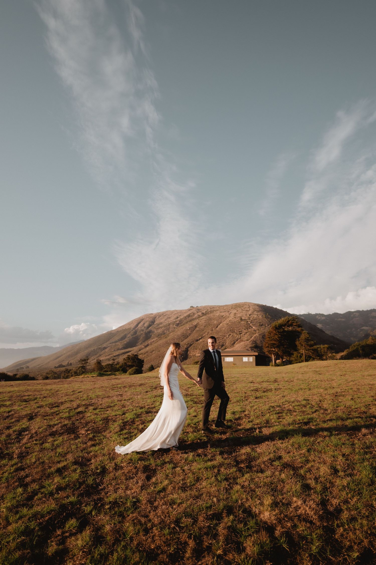 treebones resort elopement bride and groom photos