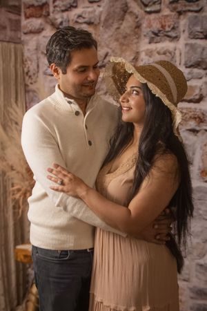 Couple shot - boho styling in Mississauga Studio