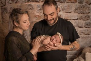 Newborn family photo. First time parents Mississauga Newborn Photography