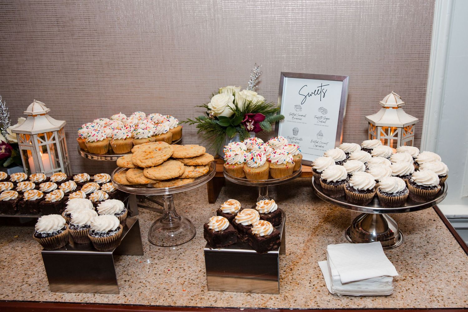 Hotel Viking Wedding details winter wedding Newport Rhode Island desserts