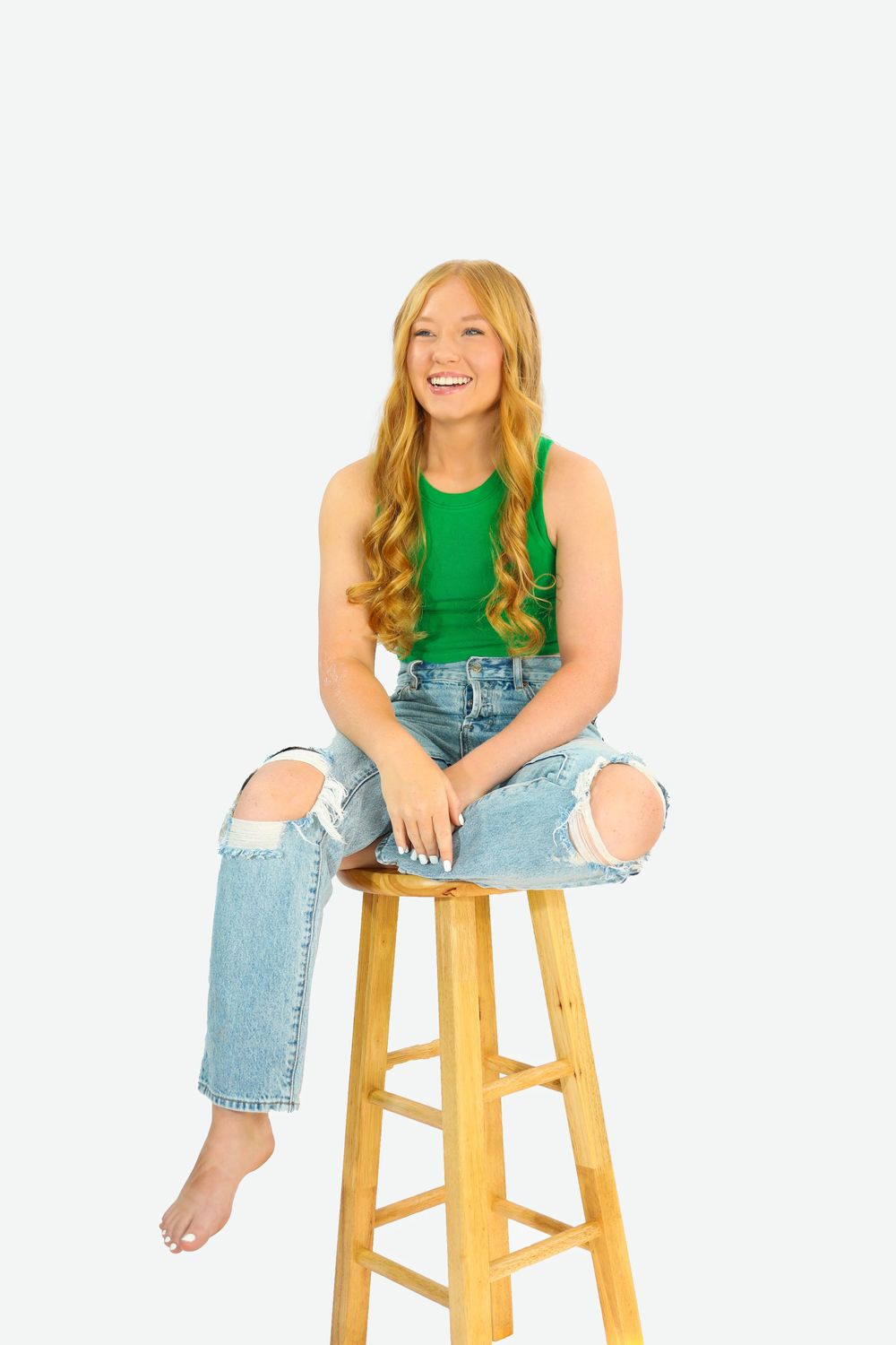 senior girl photo stool