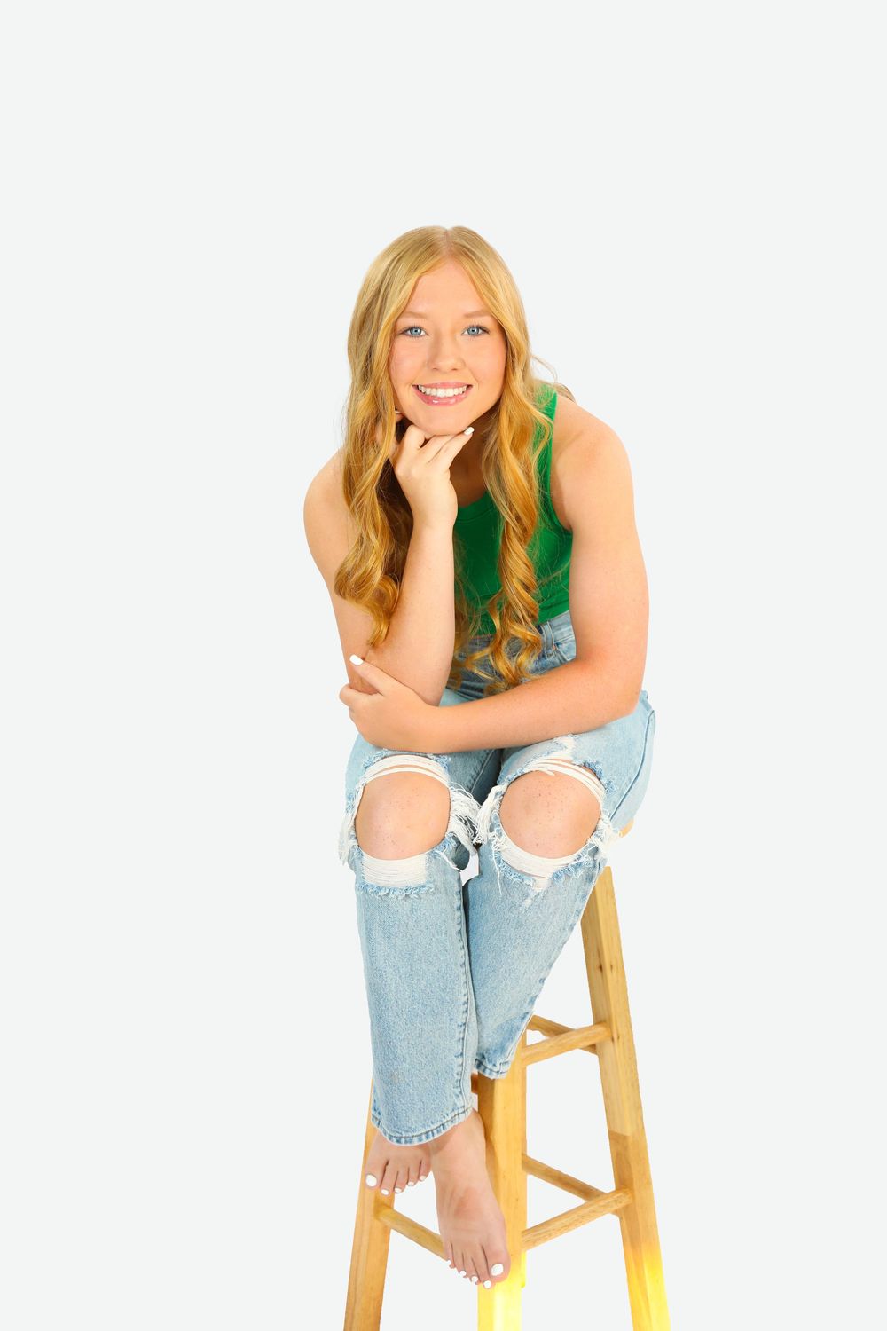 senior girl photo stool