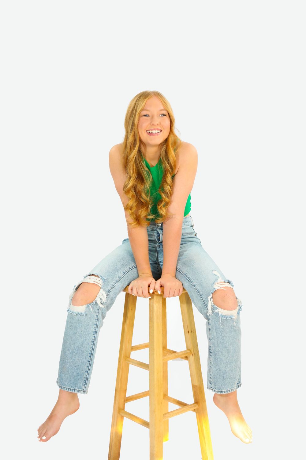 senior girl photo stool