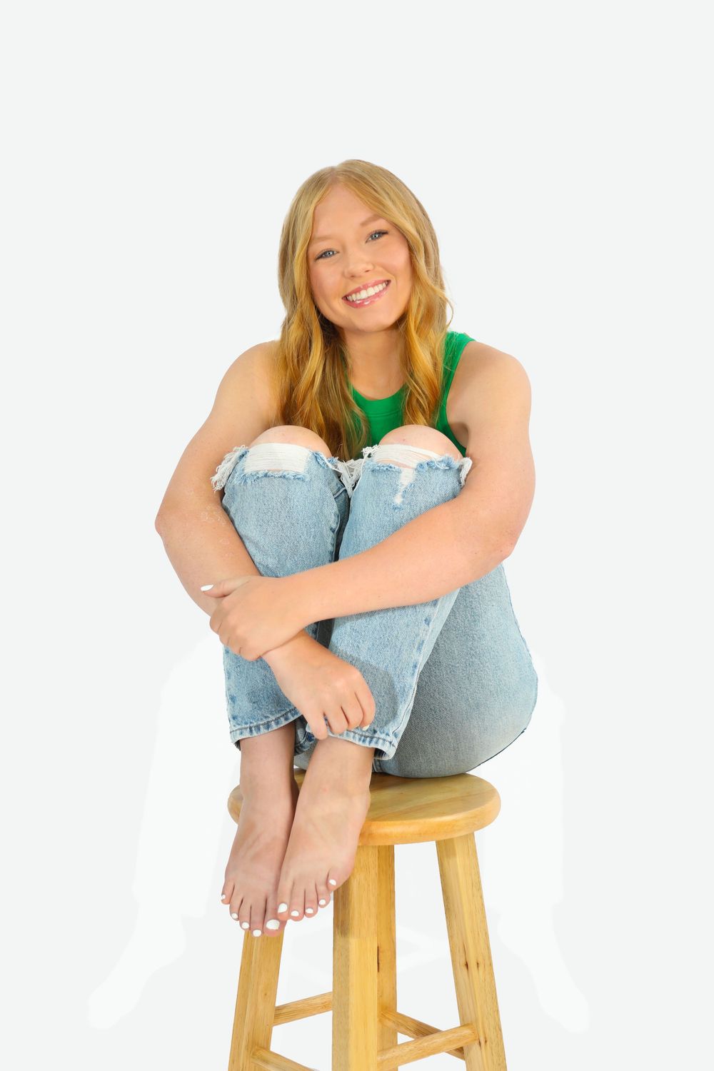 senior girl photo stool