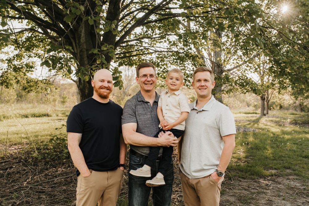 men of the family stand together