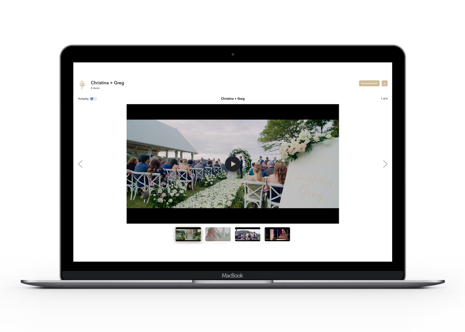 Toowoomba Wedding Videographer - Client Portal