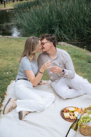 Relaxed Melbourne engagement session capturing candid emotion, natural light, and timeless, story-driven love moments.