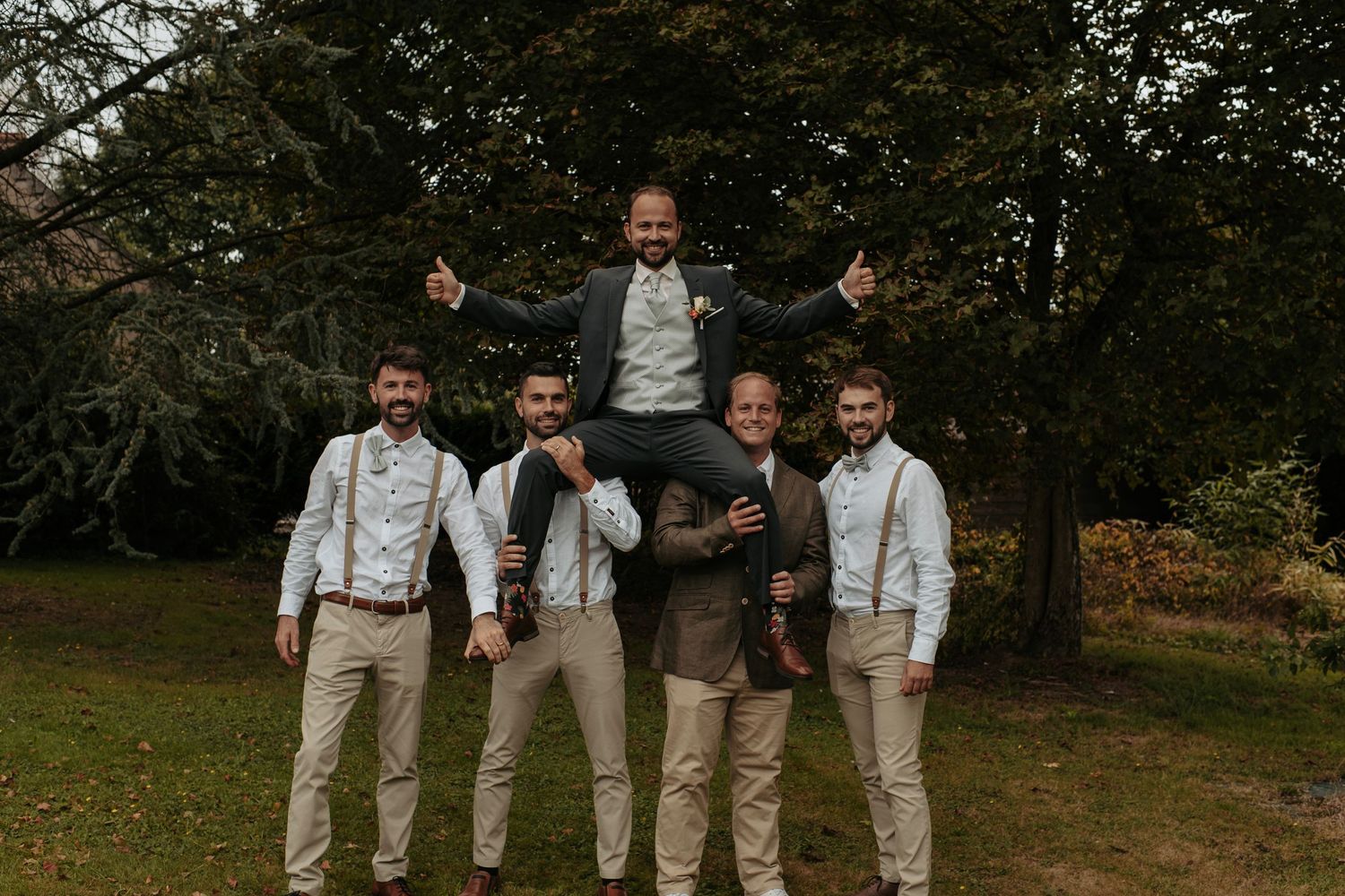 Photos groupe témoins mariage Nièvre