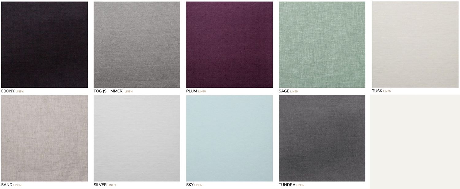 Color palette showing various shades of grey, purple, and mint green swatches.