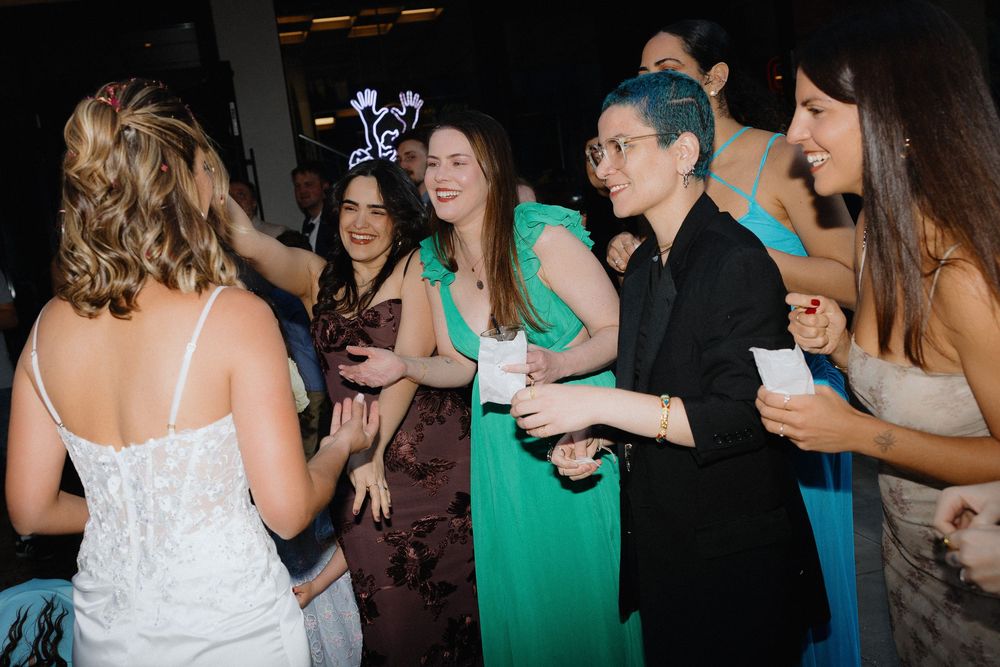 Guests at a wedding reception in Manchester