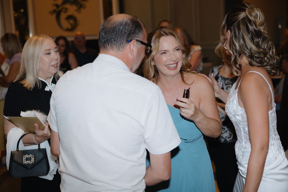 Guests at a wedding reception in Manchester