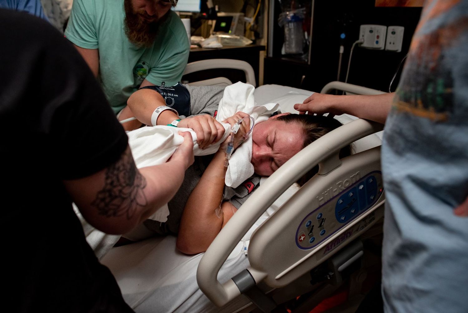 Mom attempting a vaginal birth
