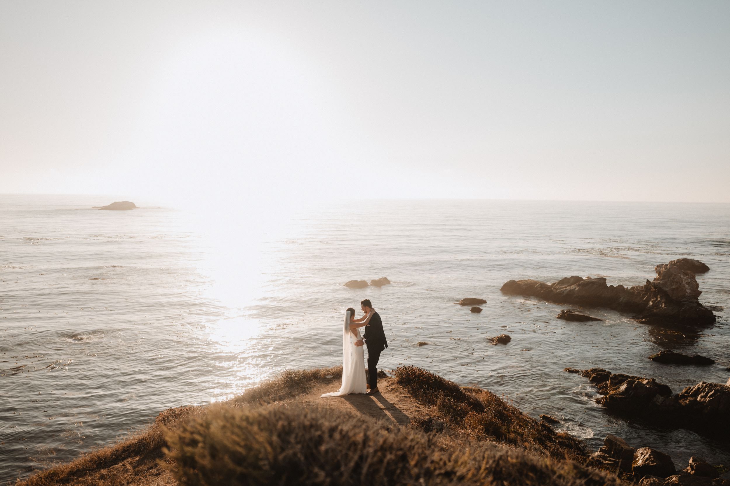 sunset elopement photos in big sur