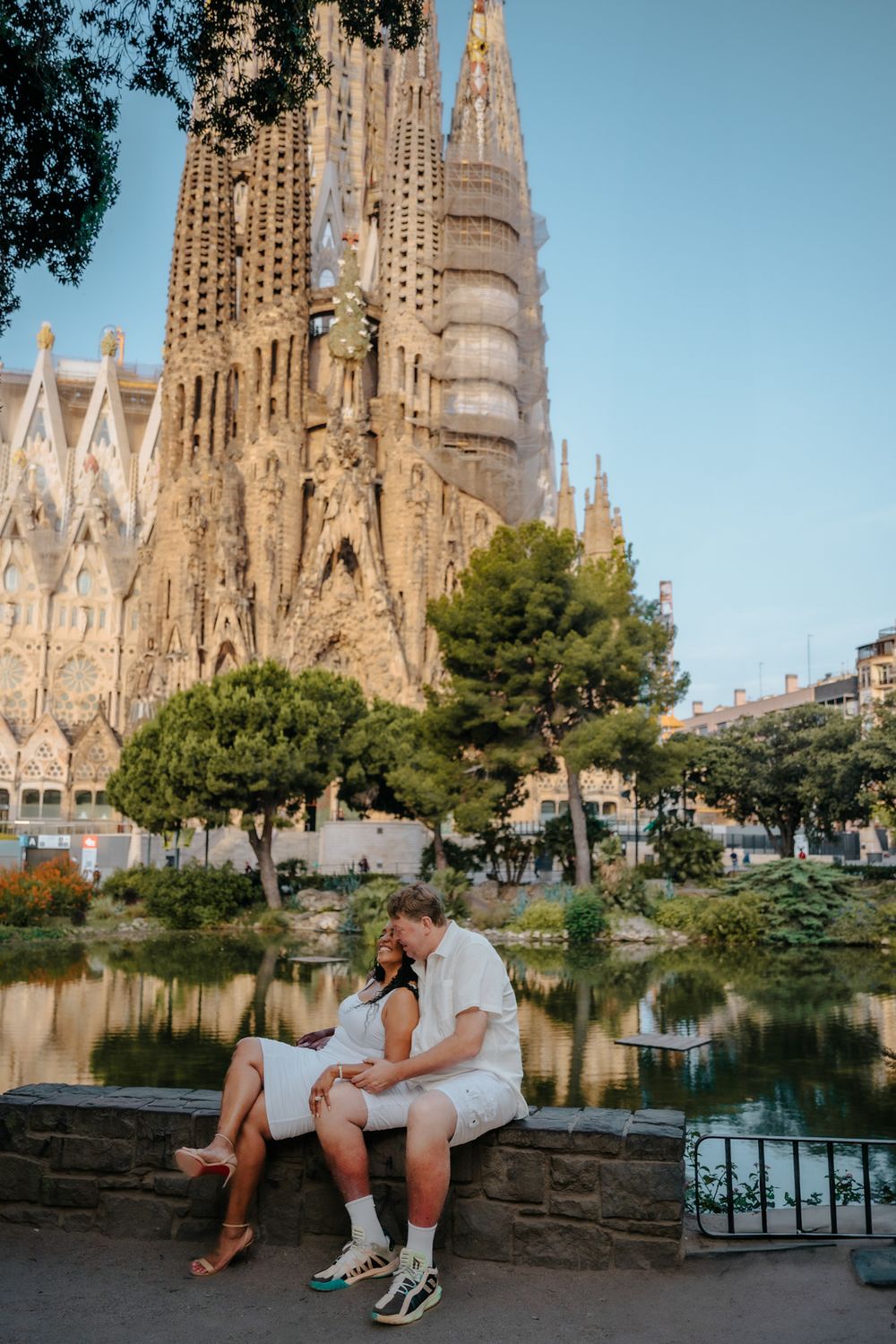 Playful candid moments of the couple inside the iconic basilica.