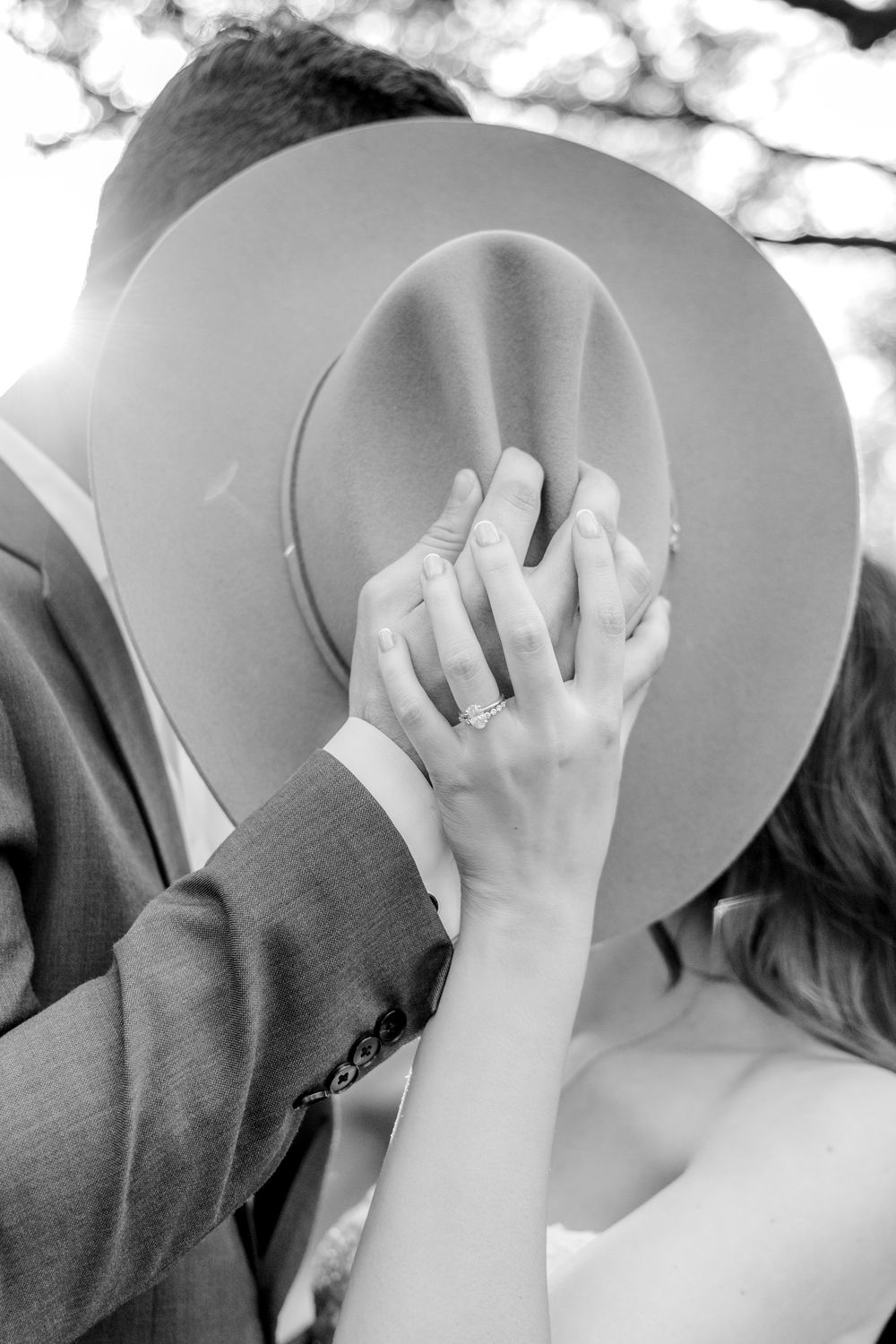 Black and white cowboy wedding photography in Dripping Springs Texas.
