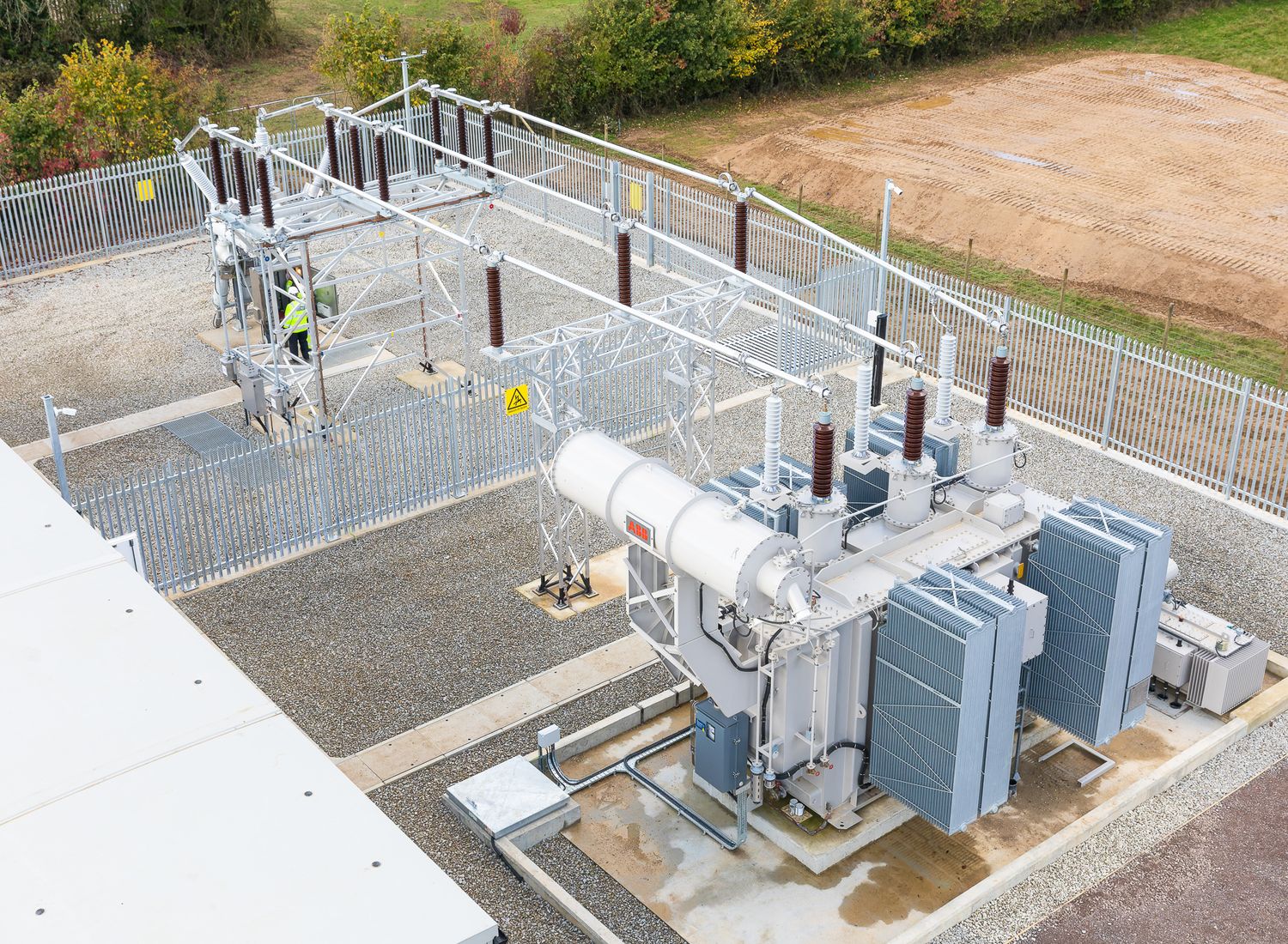 Industrial photographer, Alan Harbord photographing ABB power installation in Kent 4