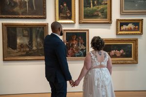 Timeless destination wedding at the NC Museum of Art for couples planning an intentional celebration