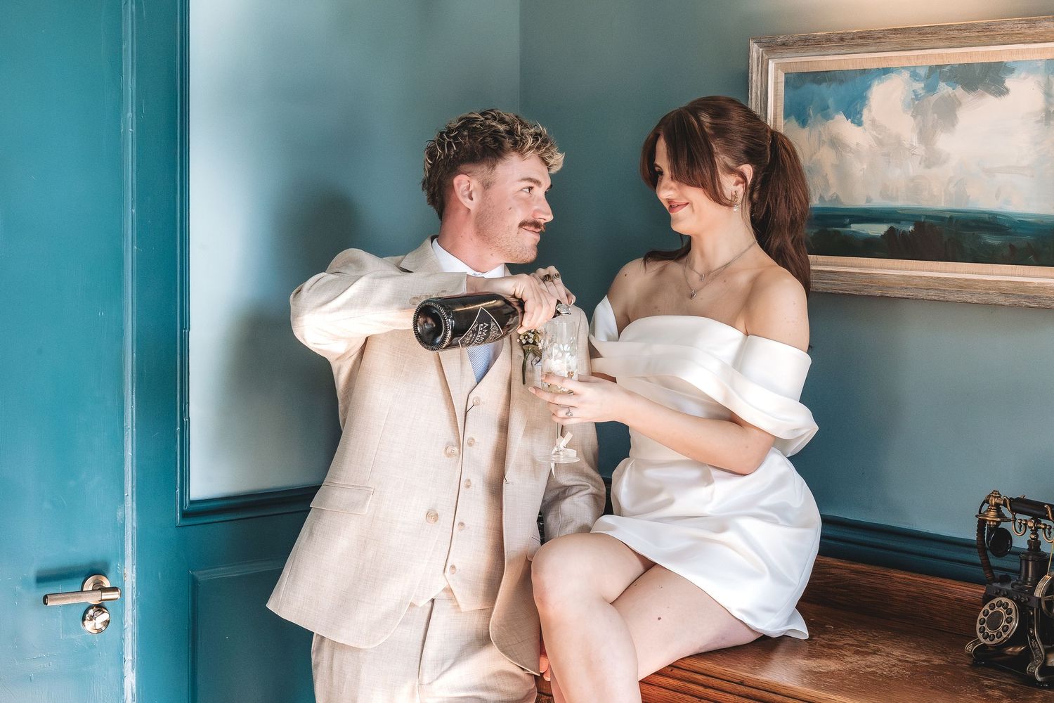 Documentary wedding couple photography Charlotte House.