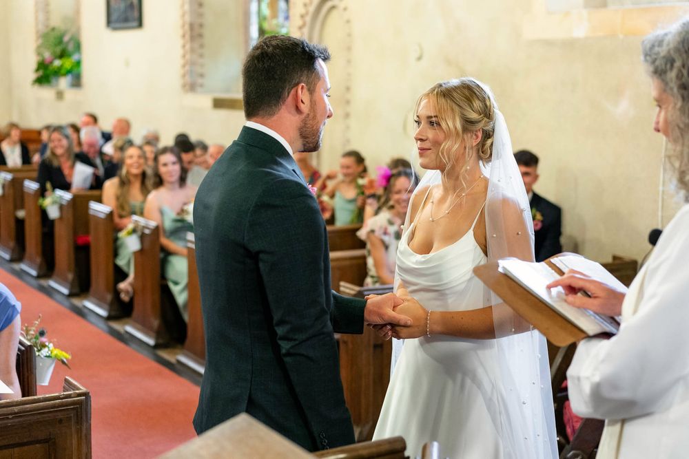 Wedding ceremony, Stoodleigh Church Devon Wedding