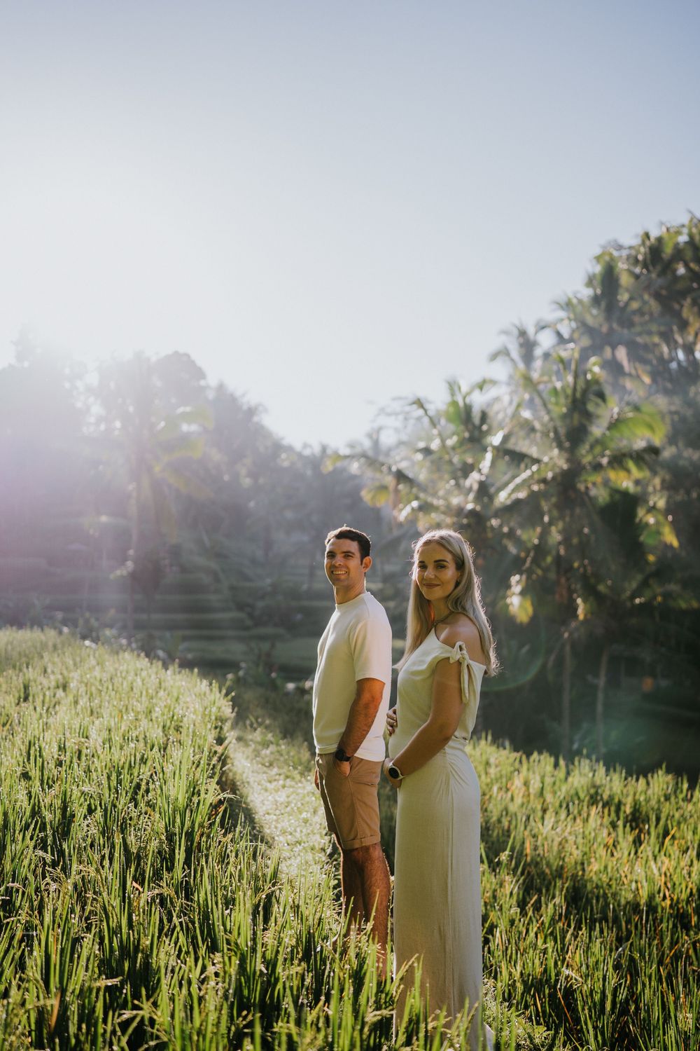Maternity photoshoot in Ubud rice terraces