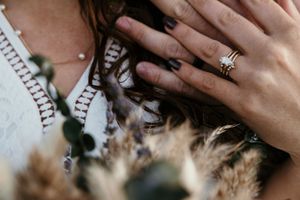 detailed bride and groom portrait