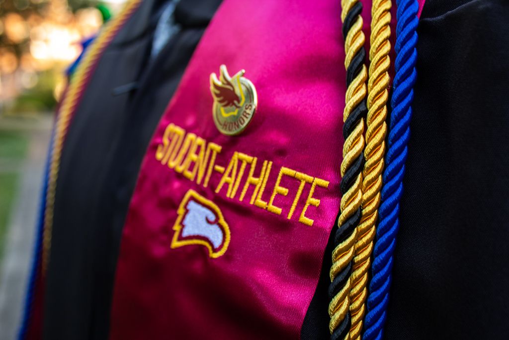 Student Athlete Graduation Photo