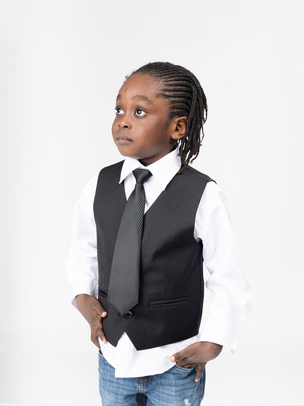 Professional headshots featuring business casual attire against white background.