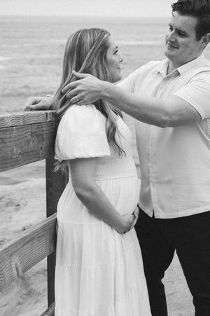 Maternity / pregnancy announcement session the beach in La Jolla, San Diego CA