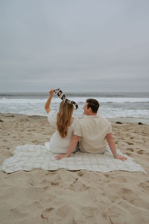 Maternity / pregnancy announcement session the beach in La Jolla, San Diego CA