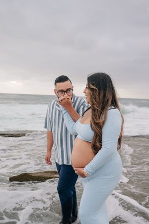 Maternity session the beach in La Jolla, San Diego CA