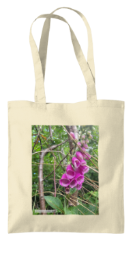 Foxgloves cotton tote bag landscape photography gift.