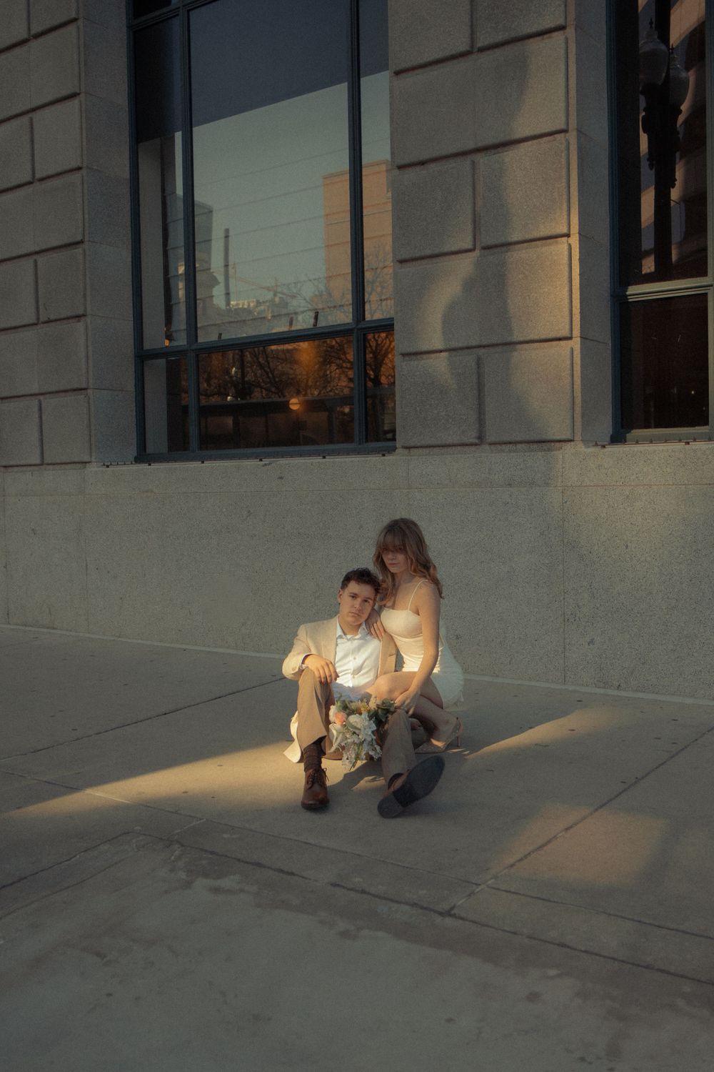 Downtown Salt Lake City engagement session captured by cinematic and documentary-style photographer Julia Fay Photo.