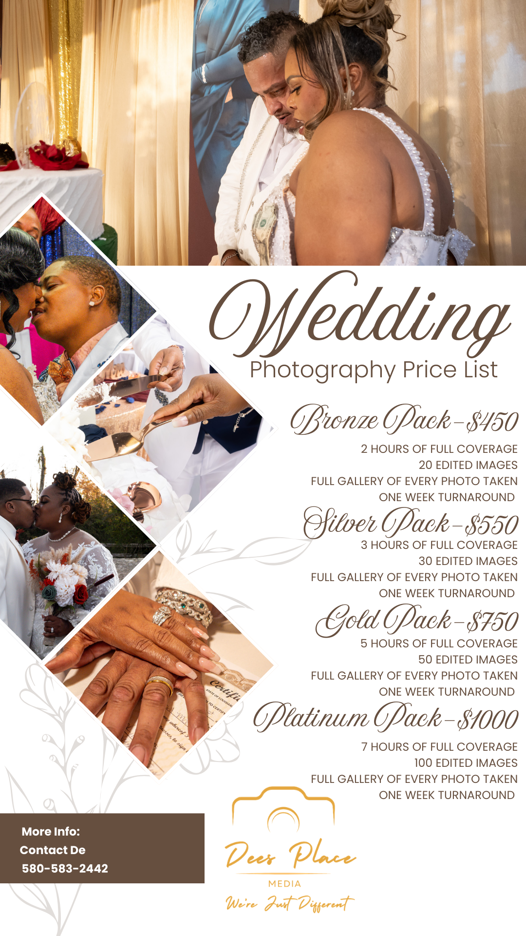 Wedding photography prices