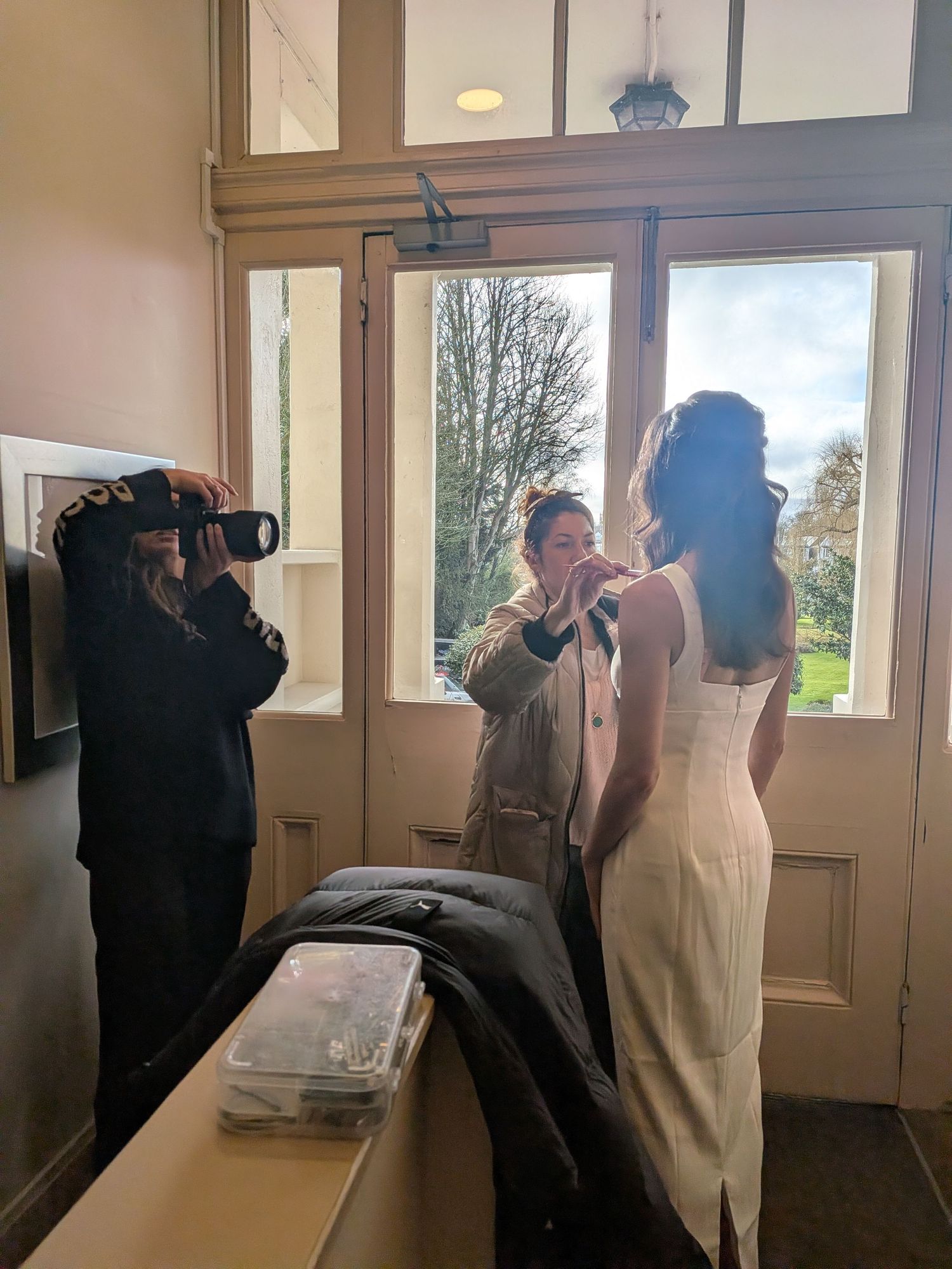 An outtake of Amy & Steve having their photo taken for the website