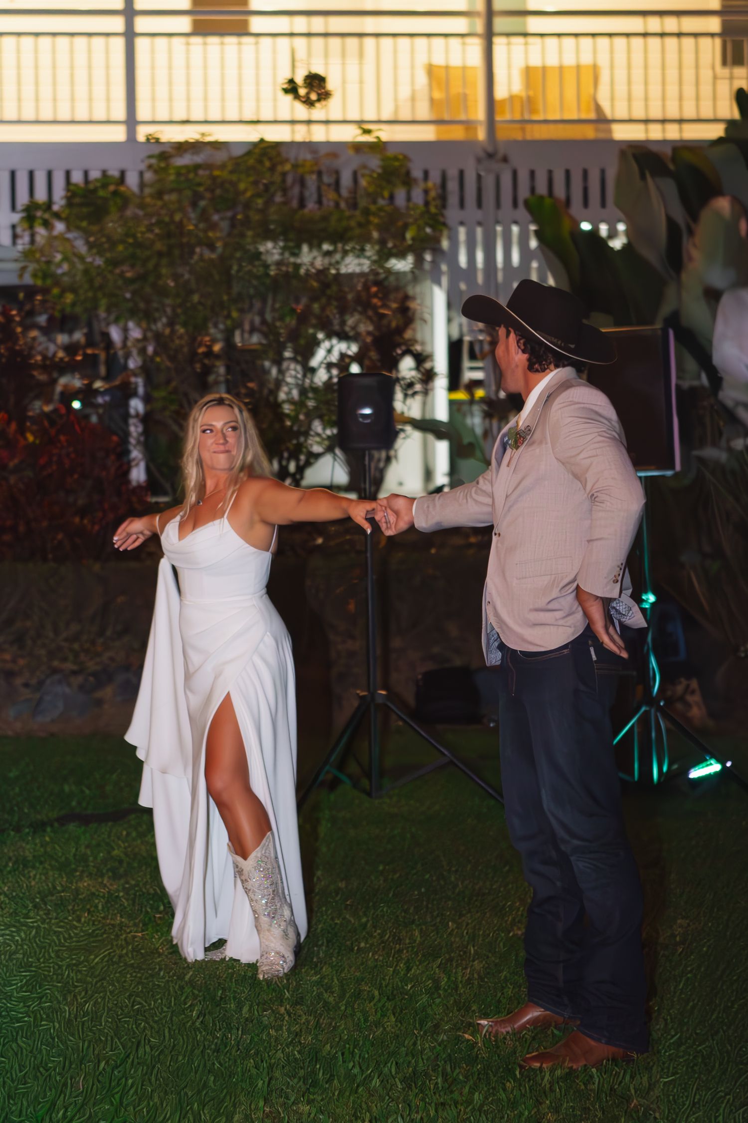 Bride and groom's first dance at at country Port Douglas Wedding