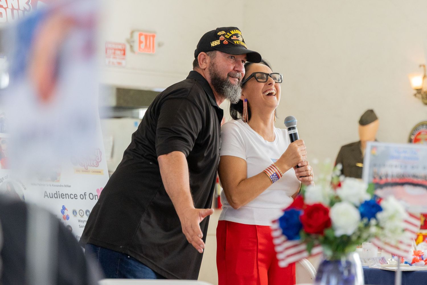 key speakers having fun during their event. event photographer. Souther California Photographer.