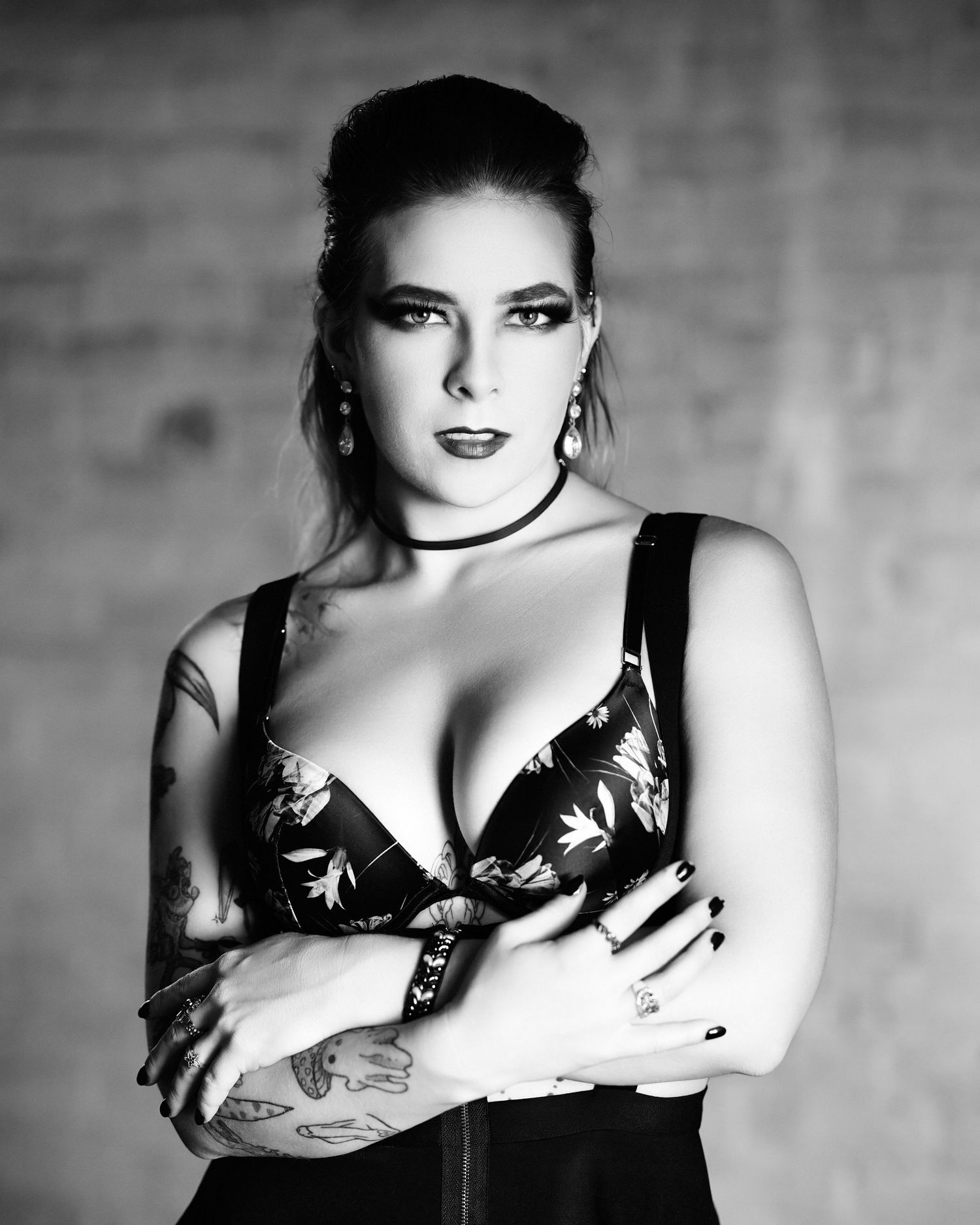 David G Holt Photography - Black and white artistic boudoir photography series featuring dramatic lighting and lingerie.